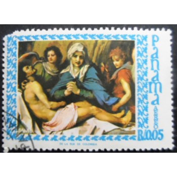 Selo postal do Panamá de 1967 Mercy by Andrea del Sarto