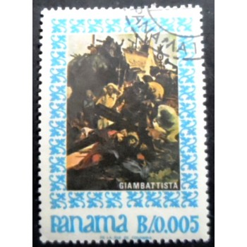 Selo postal do Panamá de 1967 Christ at Calvary by Giovanni Battista Tiepolo