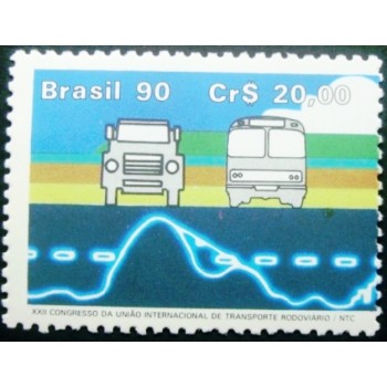 Selo postal do Brasil de 1990 Congresso NTC M