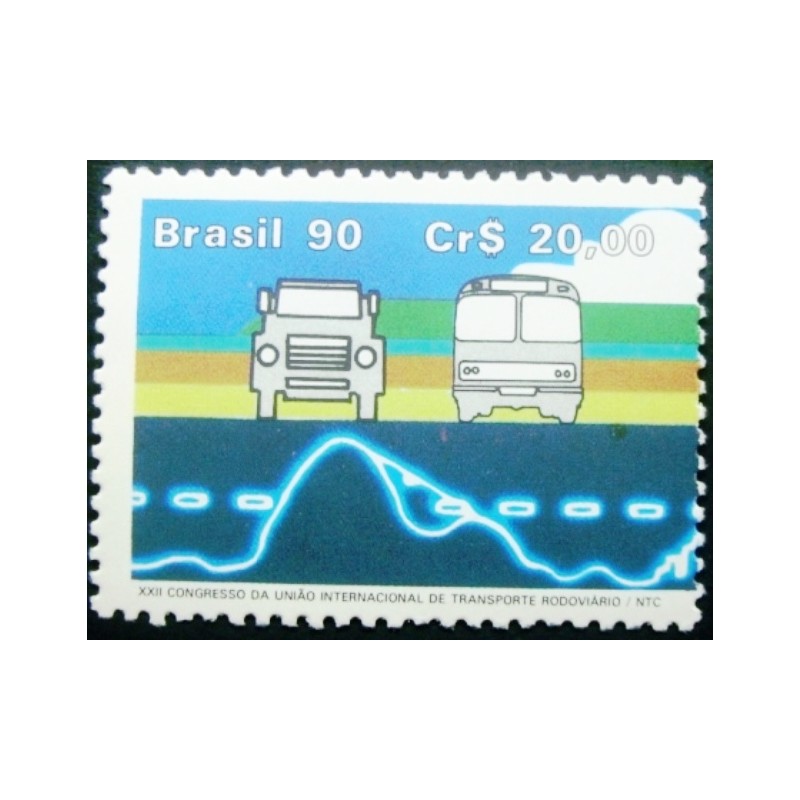 Selo postal do Brasil de 1990 Congresso NTC M