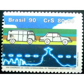 Selo postal do Brasil de 1990 Congresso NTC M