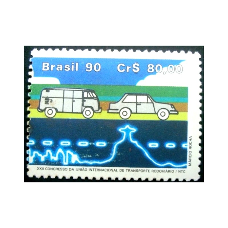 Selo postal do Brasil de 1990 Congresso NTC M