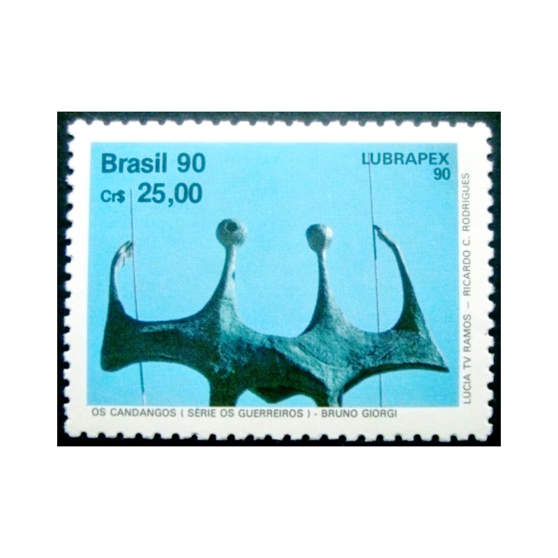 Selo postal do Brasil de 1990 Os Candangos M