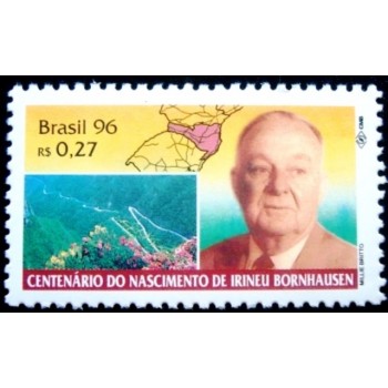 Selo postal do Brasil de 1996 Irineu Bornhausen M