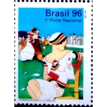 Selo postal do Brasil de 1996 J. Carlos M