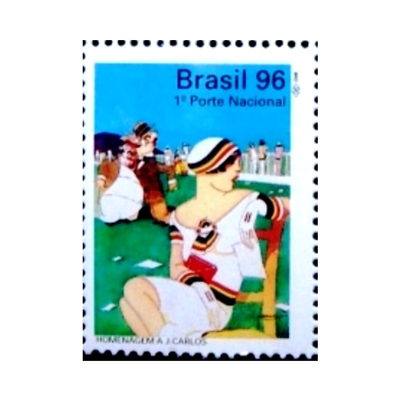 Selo postal do Brasil de 1996 J. Carlos M