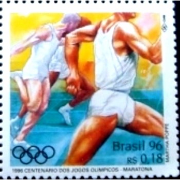 Selo postal do Brasil de 1996 Maratona M