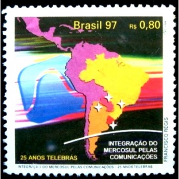 Selo postal do Brasil de 1997 - 25 Anos Telebrás M