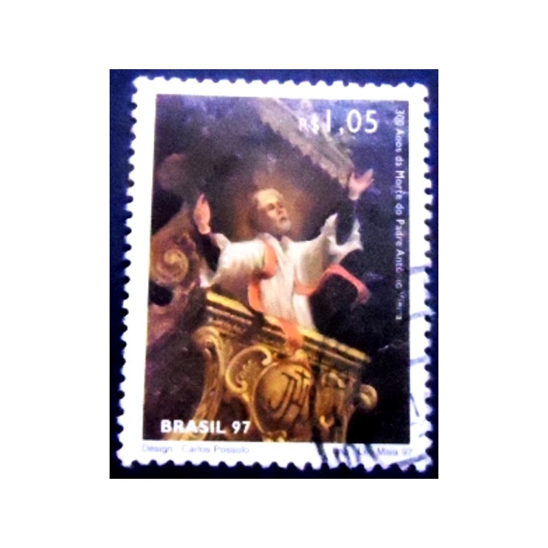 Selo postal do Brasil de 1997 - Padre Antônio Vieira U