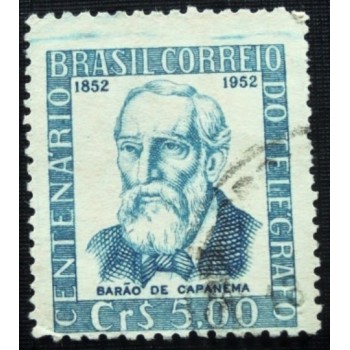 Selo postal do Brasil de 1952 - Barão de Capanema U