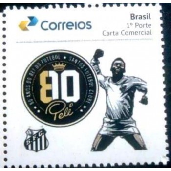 Selo postal do Brasil de 2020  - Pelé 80 Anos