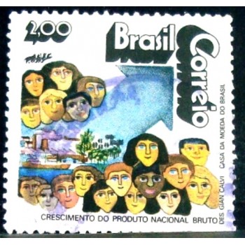 Imagem similar à do selo postal do Brasil de 1972 Crescimento do PNB U