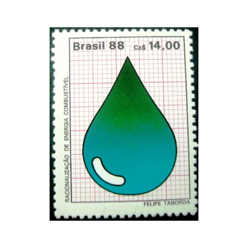 Selo postal do Brasil de 1988 Petróleo M