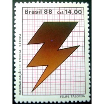 Selo postal do Brasil de 1988 Energia Elétrica M