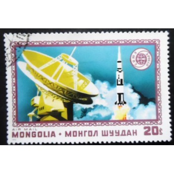 Selo postal da Mongólia de 1975 Apollo