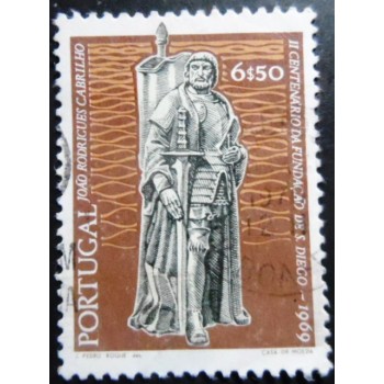 Selo postal de Portugal de 1969 Joao Rodrigues Cabrilho 6,50