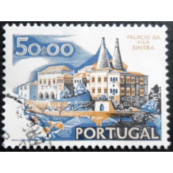 Selo postal de Portugal de 1977 Sintra King's Palace