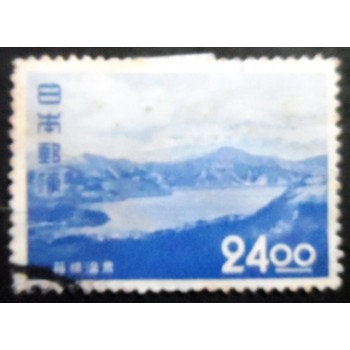 Selo postal do Japão de 1951 Lake Ashi