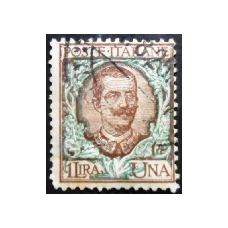 Selo postal da Itália de 1901 Vittorio Emanuele III 1 U