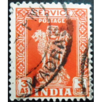 Selo postal da Índia de 1950 Capital of Asoka Pillar 3