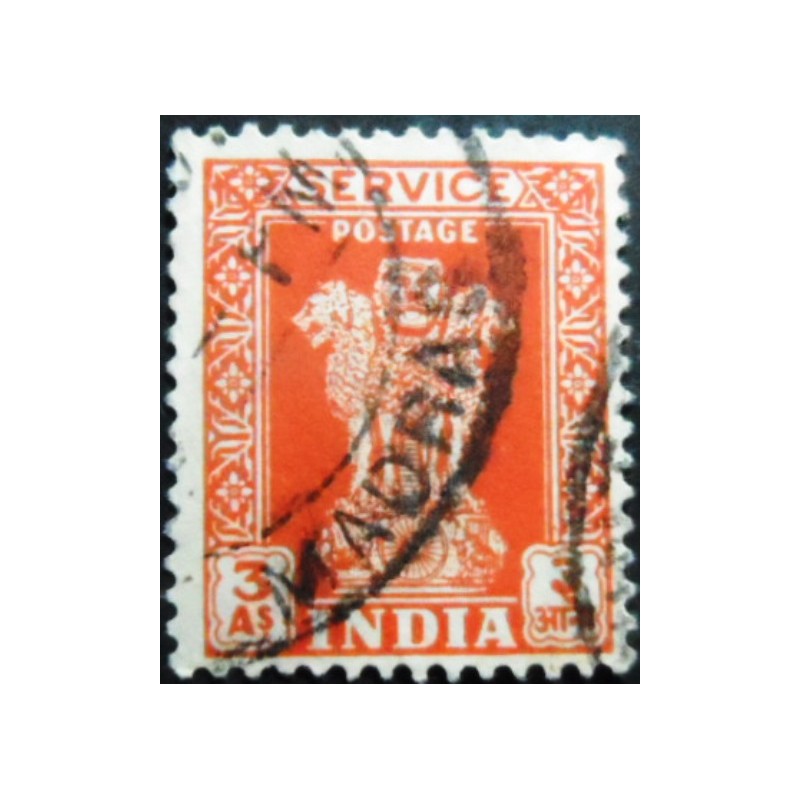 Selo postal da Índia de 1950 Capital of Asoka Pillar 3