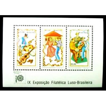 Bloco postal do Brasil de 1982 - LUBRAPEX 82 M