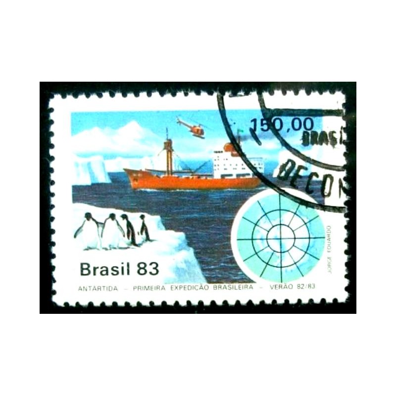 Selo postal do Brasil de 1983  Expedição Antártica MCC