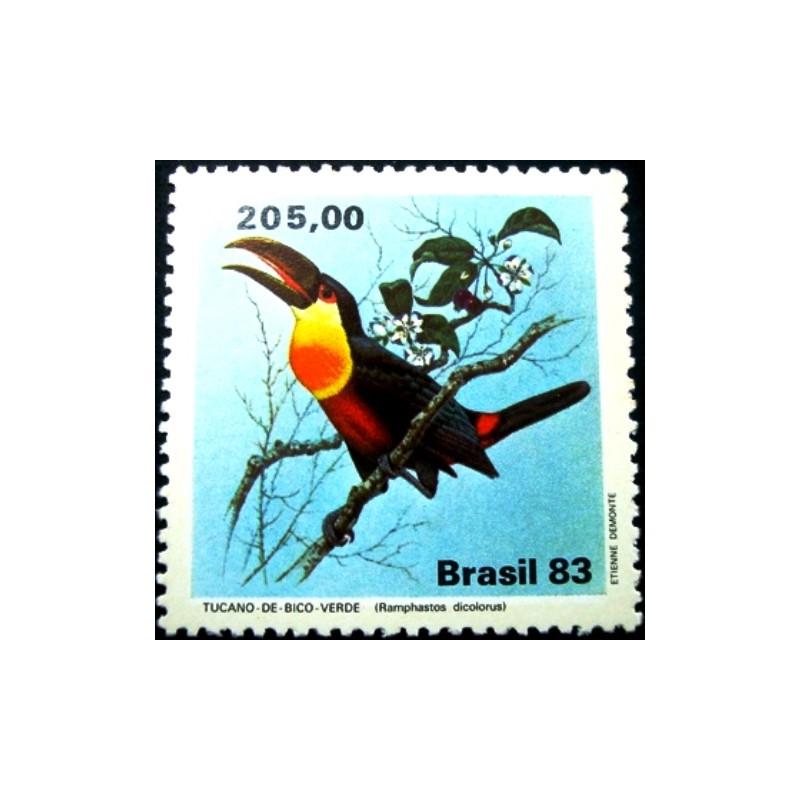 Selo postal do Brasil de 1983 Bico Verde M