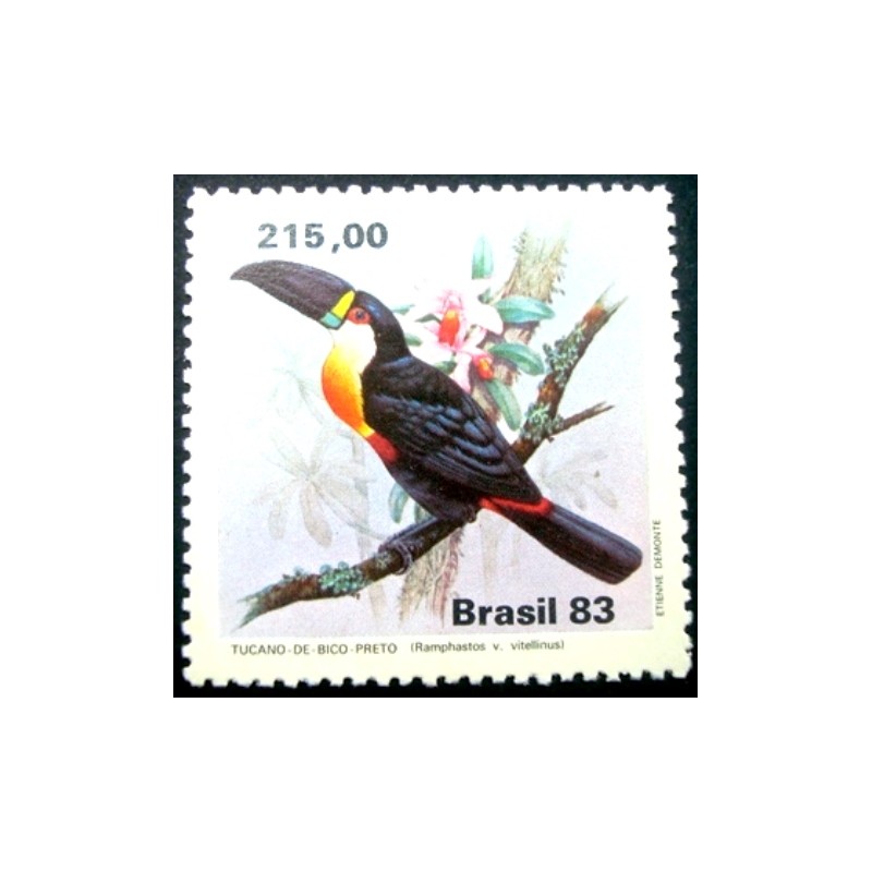 Selo postal do Brasil de 1983 Bico Preto M