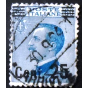 Selo postal da Itália de 1924 King Vittorio Emanuele III overprinted