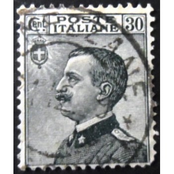 Imagem similar à do selo postal da Itália de 1925 King Vittorio Emanuele III 30