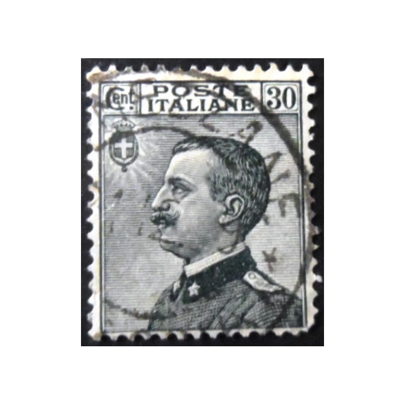 Imagem similar à do selo postal da Itália de 1925 King Vittorio Emanuele III 30