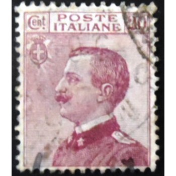 Imagem similar à do selo postal da Itália de 1926 King Vittorio Emanuele III 20