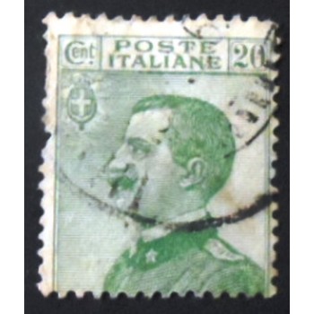 Imagem similar à do selo postal da Itália de 1925 King Vittorio Emanuele III 20