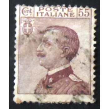 Selo postal da Itália de 1920 King Vittorio Emanuele III 55