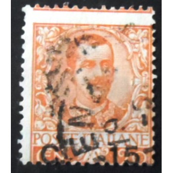 Imagem similar à do selo postal da Itália de 1906 Vittorio Emanuele III overprinted 15