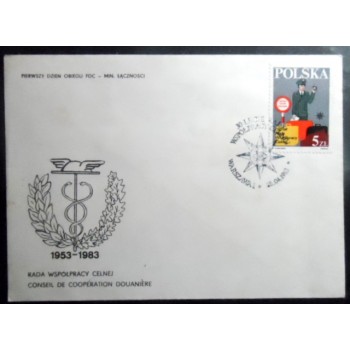 FDC da Polônia de 1983 Customs Cooperation Council in Brussels