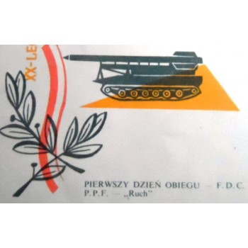 FDC da Polônia de 1963 Polish People's Army - ilustração