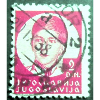 Selo postal da Iugoslávia de 1936 King Peter II 2