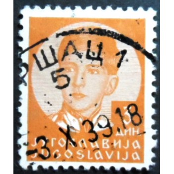 Selo postal da Iugoslávia de 1935 King Peter II 3