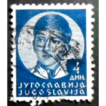 Selo postal da Iugoslávia de 1936 King Peter II 4