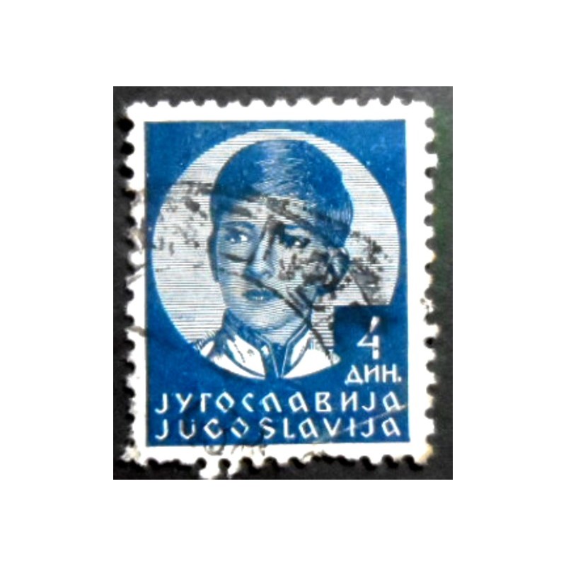 Selo postal da Iugoslávia de 1936 King Peter II 4