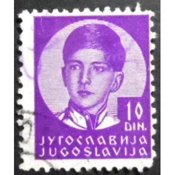 Selo postal da Iugoslávia de 1935 King Peter II 10