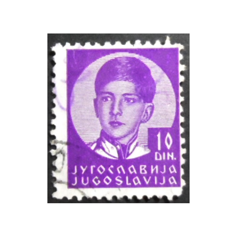 Selo postal da Iugoslávia de 1935 King Peter II 10