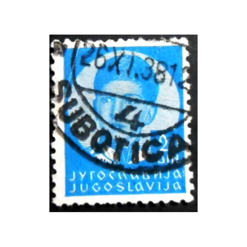 Selo postal da Iugoslávia de 1935 King Peter II 20