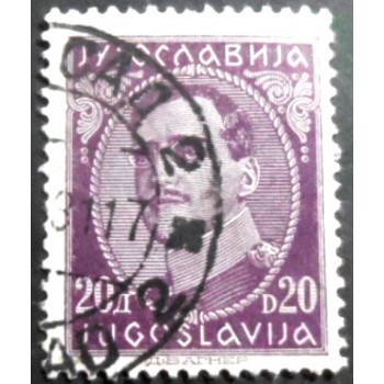 Selo postal da Iugoslávia de 1931 King Alexander 20