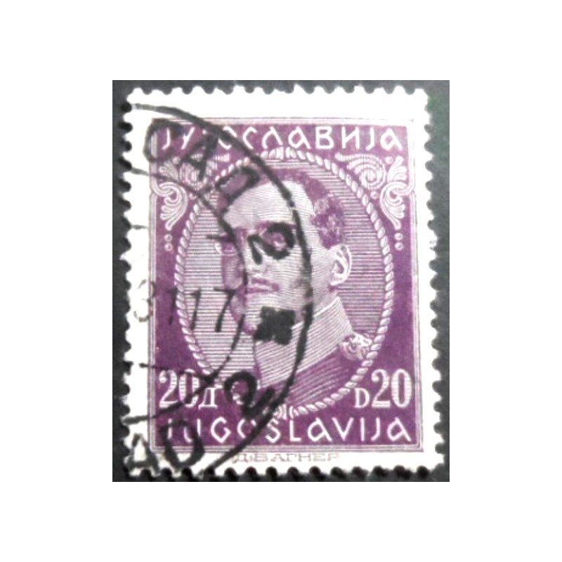 Selo postal da Iugoslávia de 1931 King Alexander 20