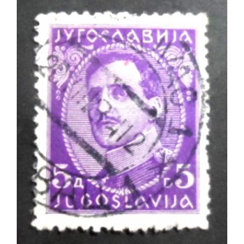 Selo postal da Iugoslávia de 1933 King Alexander 5