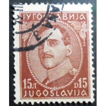 Selo postal da Iugoslávia de 1933 King Alexander 15