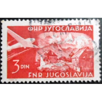 Selo postal da Iugoslávia de 1951 Gozd-Martuljak